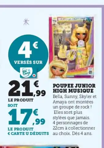 Hyper U Poupee junior high musique offre