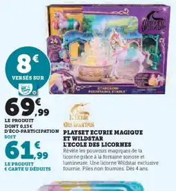 Hyper U Playset ecurie magique et wildstar l'ecole des licornes offre