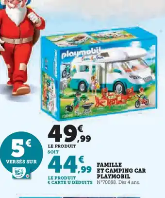 Hyper U PLAYMOBIL Famille et camping car offre