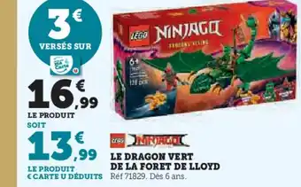 Hyper U LEGO NINJAGO Le dragon vegrt de la foret de lloyd offre