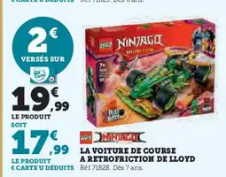 Hyper U LEGO NINJAGO La voiture de course a retrofriction de lloyd offre
