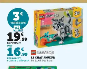 Hyper U LEGO CREATOR Le chat joueur offre