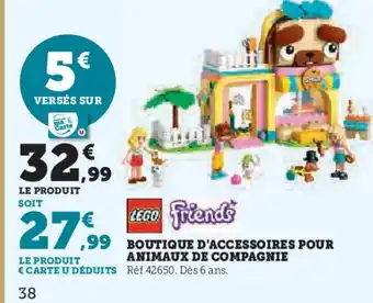 Hyper U LEGO FRIENDS Boutique d'accessoires pour animaux de compagnie offre