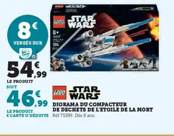 Hyper U LEGO STAR WARS Diorama du compacteur de dechets de l'etoile de la mort offre