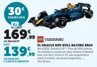 Hyper U LEGO TECHNIC F1 oracle red bull racing rb20 offre
