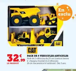 Hyper U CAT Pack de 4 vehicules articules offre