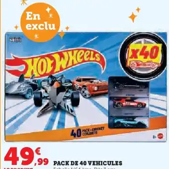 Hyper U Pack de 40 vehicules offre