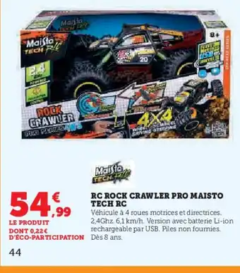 Hyper U MAISTO TECH RC Rc rock crawler pro offre