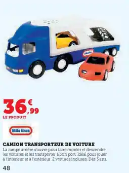 Hyper U Camion transporteur de voiture offre