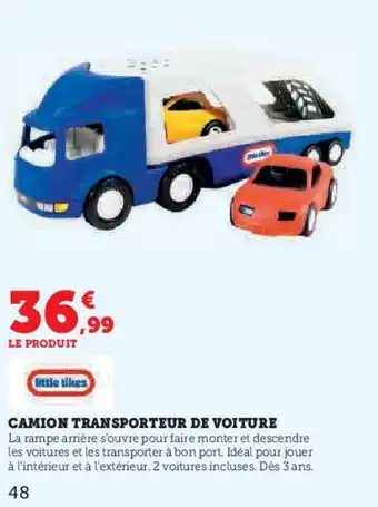 Hyper U Camion transporteur de voiture offre