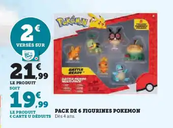 Hyper U POKEMON Pack de 6 figurines offre