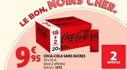 Auchan Coca-cola sans sucres offre