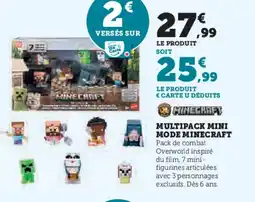 Hyper U MINECRAFT Multipack mini mode offre