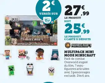 Hyper U MINECRAFT Multipack mini mode offre
