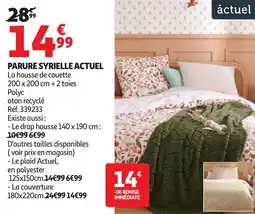 Auchan Parure syrielle actuel offre