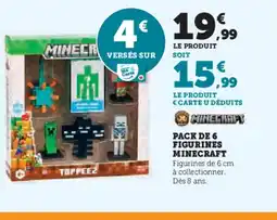 Hyper U MINECRAFT Pack de 6 figurines offre
