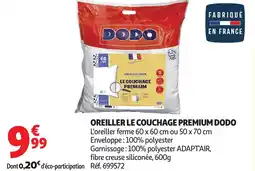 Auchan Oreiller le couchage premium dodo offre