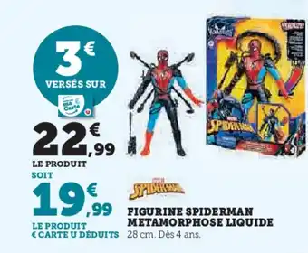 Hyper U SPIDERMAN Figurine metamorphose liquide offre