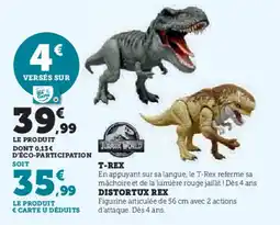 Hyper U JURASSIC WORLD T-rex offre