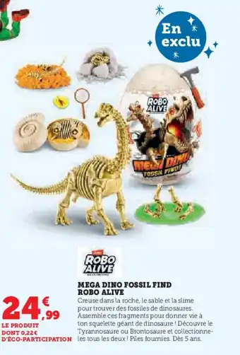 Hyper U ROBO ALIVE Mega dino fossil find offre