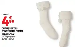Auchan Chaussettes d'intérieur femme inextenso offre