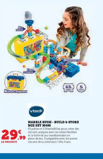 Hyper U VTECH Marble rush - build & store box set m400 offre