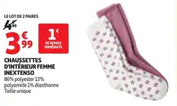 Auchan Chaussettes d'intérieur femme offre