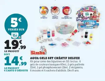 Hyper U SIMBA Aqua gelz set créatif deluxe offre