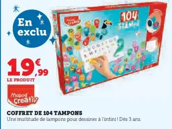 Hyper U MAPED CREATIV Coffret de 104 tampons offre