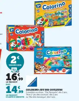 Hyper U Colorino-jeu des couleurs offre