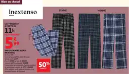 Auchan Pantalon nuit adulte inextenso offre