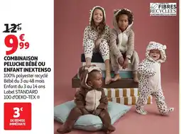 Auchan Combinaison peluche bébé ou enfant inextenso offre