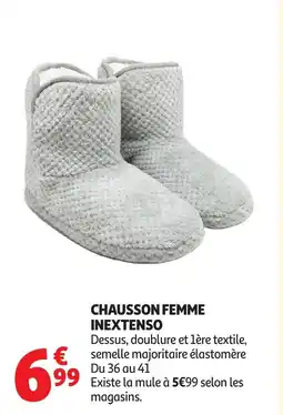 Auchan Chausson femme inextenso offre