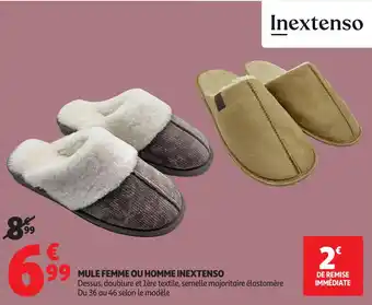 Auchan Mule femme ou homme inextenso offre