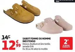 Auchan Sabot femme ou homme inextenso offre