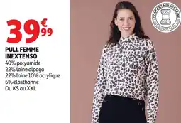 Auchan Pull femme inextenso offre
