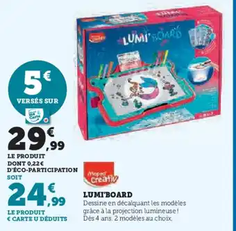 Hyper U MAPED CREATIV Lumi'board offre