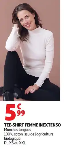 Auchan Tee-shirt femme inextenso offre