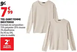 Auchan Tee-shirt femme inextenso offre