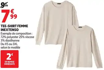 Auchan Tee-shirt femme inextenso offre
