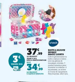 Hyper U VTECH Boite a bijoux mosaic magic lights offre