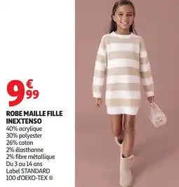 Auchan Robe maille fille inextenso offre