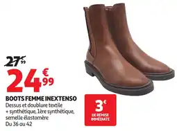 Auchan Boots femme inextenso offre