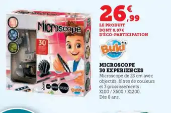 Hyper U BUKI Microscope 30 experiences offre