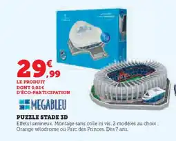 Hyper U MEGABLEU Puzzle stade 3d offre