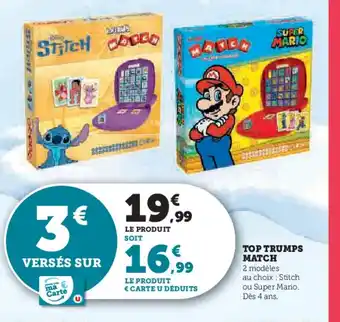 Hyper U Top trumps match offre