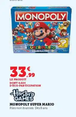 Hyper U MONOPOLY SUPER MARIO offre