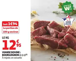 Auchan Viande bovine: bourguignon offre