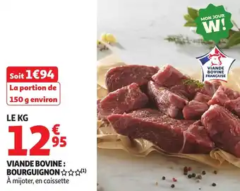 Auchan Viande bovine: bourguignon offre
