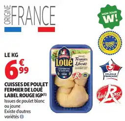 Auchan Cuisses de poulet fermier de loué label rouge igp offre